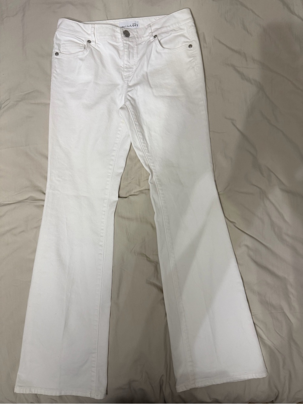 Loft Ann Taylor White Classic Flare
